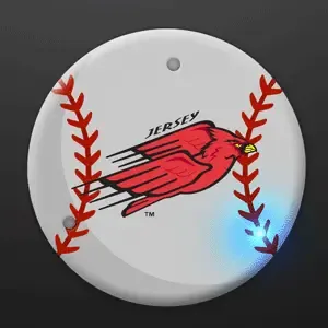 Baseball Flashing Pins With Flashing LED