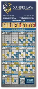 Promotional Basketball Schedule Magnet