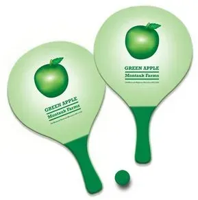 Beach Pong Paddle Set w/ Kelly Green Handle & Ball