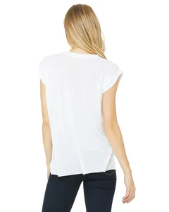 Bella + Canvas Ladies' Flowy Muscle T-Shirt with Rolled Cuff