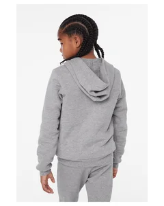 Bella + Canvas Youth Sponge Fleece Full-Zip Hooded Sweatshirt