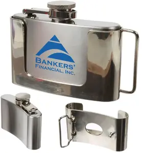 Custom Belt Buckle Flask