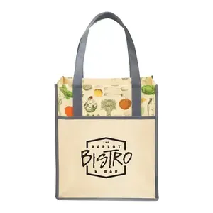 Custom Vintage Grocery Tote - Non-Woven Laminated