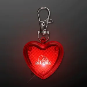 Blinking Heart Dog Light and Keychain
