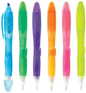 Blossom Ballpoint Plastic Pen & Highlighter with Translucent Tip