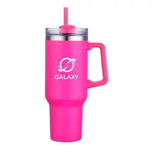 Bold Color 40 oz Tumbler with Handle