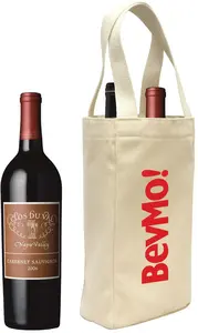 Custom Logo Two-Bottle Wine Tote – Premium Picnic Carrier