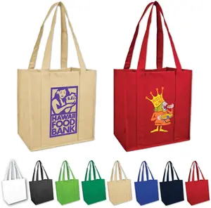 Heavyweight Customizable Shopping Tote with Vibrant Full Color Imprint - Eco-Friendly & Durable Branded Grocery Bag