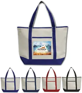 Customizable BrandGear Seaport™ 12 oz Canvas Boat Tote - Promotional Bag Assistant