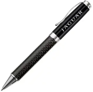 Bristol Carbon Custom Logo Pen: Twist-Action, Chrome Trim, Black Baril