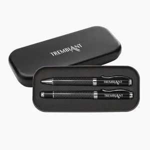 Premium Bristol Ballpoint & Rollerball Pen Set with Chrome Trim for Corporate Gifting