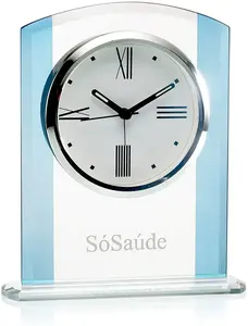 PromoClock: Broadland Blue-Accent Battery-Powered Wall Clock