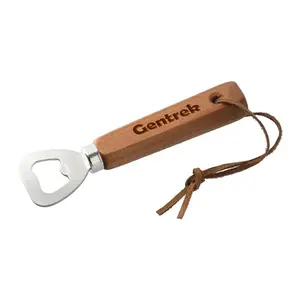 Personalized Bullware Bottle Opener with Leather Strap