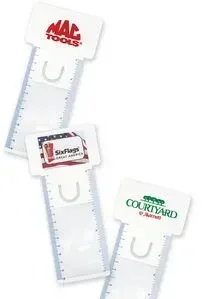 Business Card Magnifier w/5" Ruler & White Border