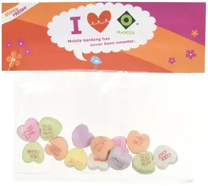 Candy Bag (with Header Card) with Conversation Hearts