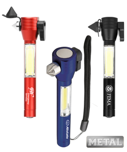 Car Safety Tool: LED Flashlight, Window Breaker, Belt Cutter