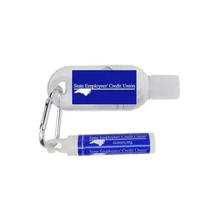 Carabiner Clip Balm Hand Sanitizer Tottle