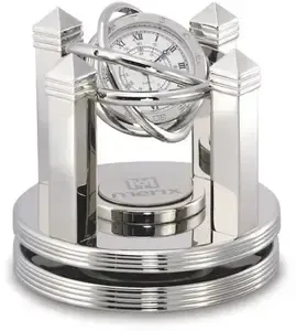 Celestial Silver Gimbal Clock
