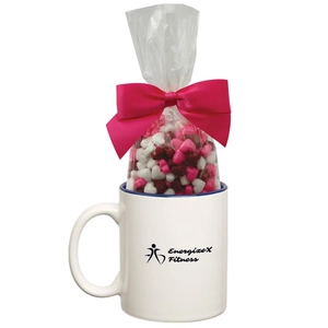 Ceramic Mug with Candy - Conversation Hearts