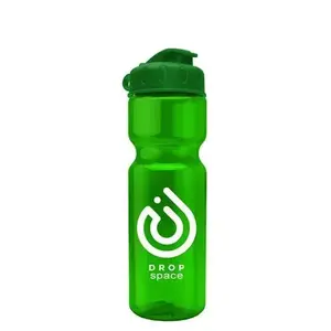 Personalized Trans. Bottle with Flip Top Lid - 28 oz.