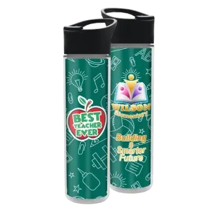 Chiller Insulated Bottle with Flip-Straw Lid and Full-Color Insert (16 oz.)