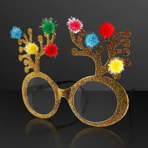 Christmas Reindeer Antler Novelty Glasses (NON-Light Up)