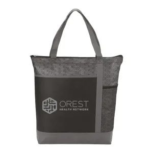Chrome Non-Woven Zipper Convention Tote