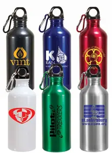 22 oz. Leakproof Aluminum Trek II Bottle with Carabineer Clip - BPA Free & Dishwasher Safe