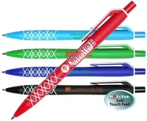 Halcyon® Design Click Pen with Soft-Touch Barrel - Perfect Promotional Item