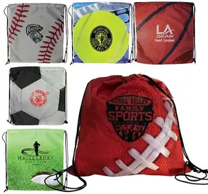 Custom Sports Drawstring Backpack - 210D Polyester Material