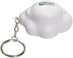 Branded Cloud Stress Reliever Key Chain