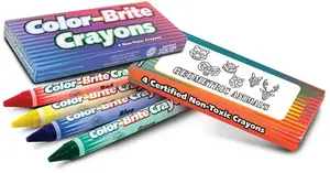 Safe Non-Toxic Custom Crayons - 4 Assorted Colors, Ideal for Promotions & Kids' Events