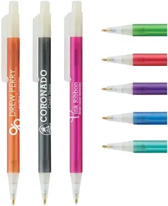 Colorama Crystal Click Pen (Black or Blue Ink)