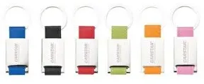 Promotional Colorplay Leather Key Ring