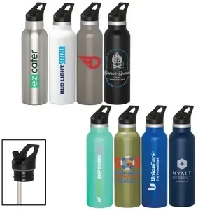 Custom Colson VacuumInsulate Water Bottle - 20oz w/ Straw