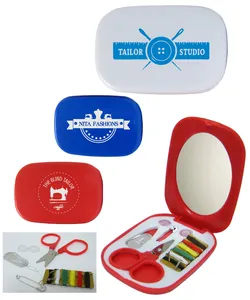 Compact Sewing Kit with Mirror