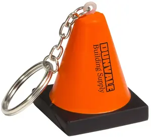 Custom Construction Cone Keychain