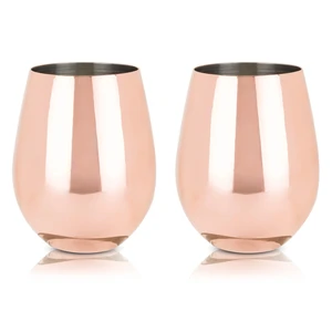 Copper Stemless Wine Glasses