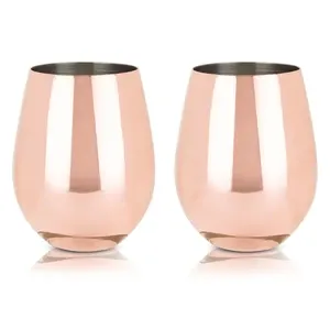 Copper Stemless Wine Glasses