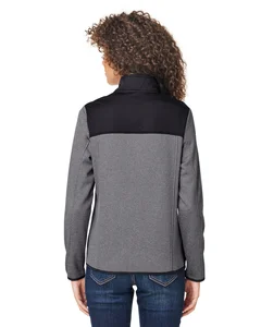 CORE365 Ladies' Venture Heathered Stripe Hybrid Jacket