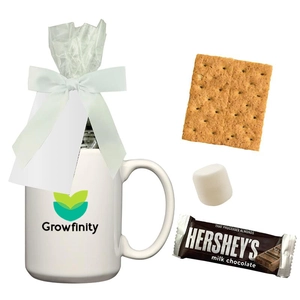 Corporate Gift S’mores Set with Full Color Logo Mug & Custom Treats