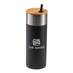 20 oz. Stainless Steel Tumbler with Bamboo Lid & Straw