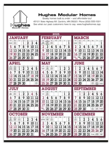 Custom Big Numbers Span-A-Year Calendar