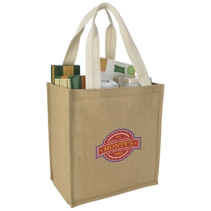 Custom Jute Grocery Tote Bag