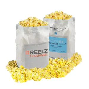 Custom Popcorn Bag - White, Front Imprint