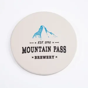Custom Round Ceramic Coasters - Personalized Coasters with Logo (Set of 4)