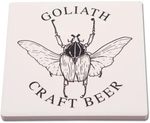 Custom Square Ceramic Coasters with 1 Color Imprint