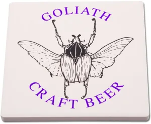 Branded Square Ceramic Coasters (Custom Logo Imprint)