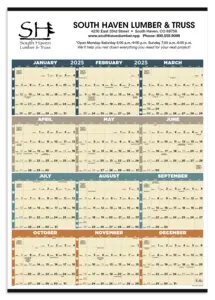 Custom Time Management Span-A-Year (Non-Laminated) Calendar