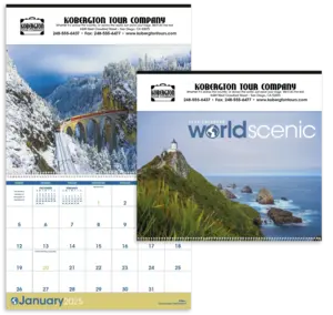 Custom World Scenic Calendar